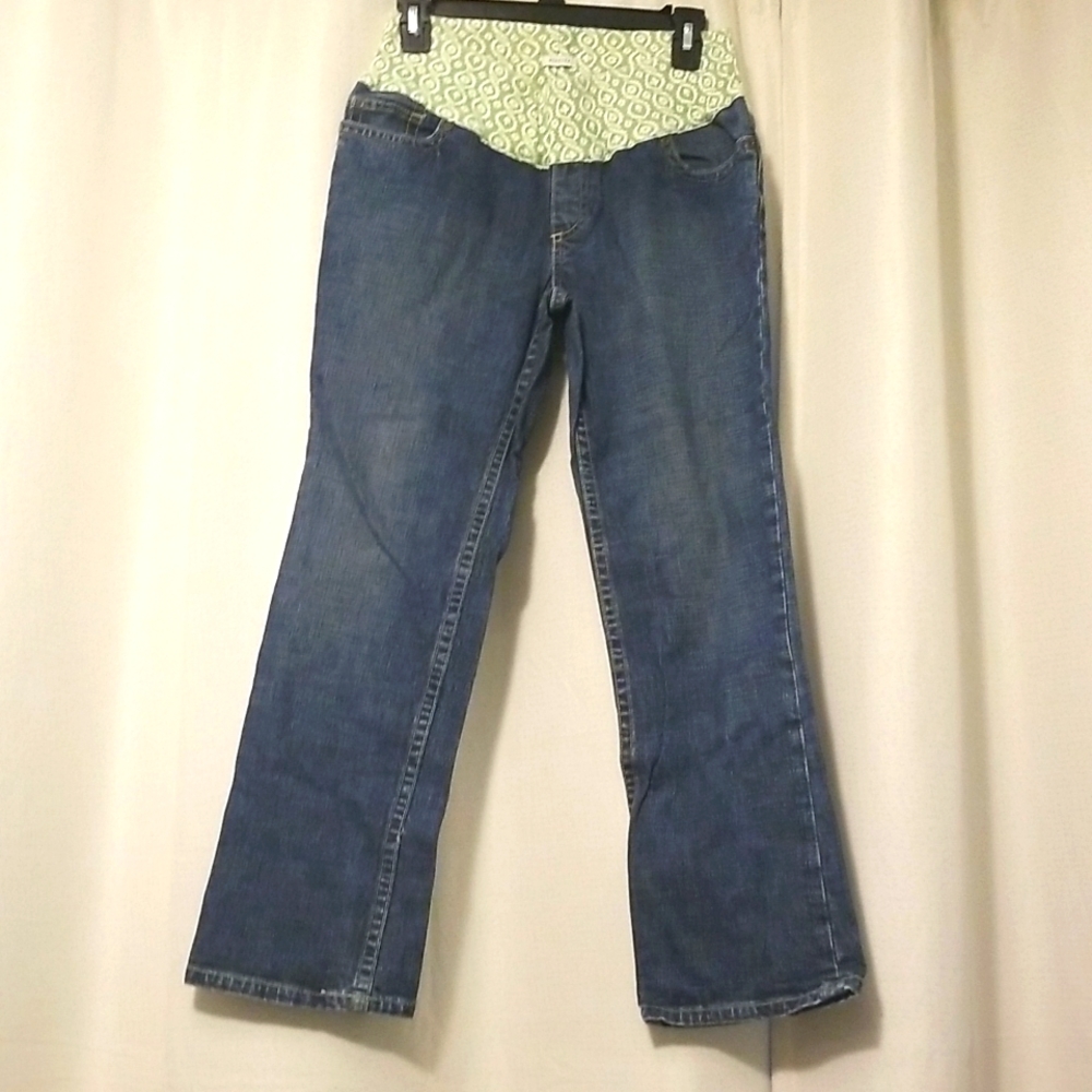 Old navy maternity jean capris size small color blue